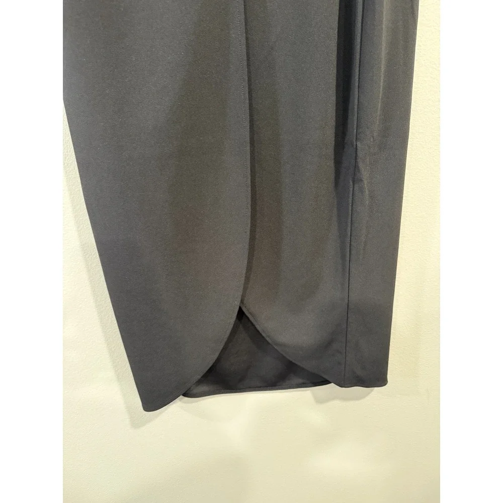 Anne klein Pencil & Straight Midi Skirt Women Medium Black Two Button Modern Fit